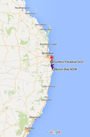 Byron Bay to Surfers Paradise