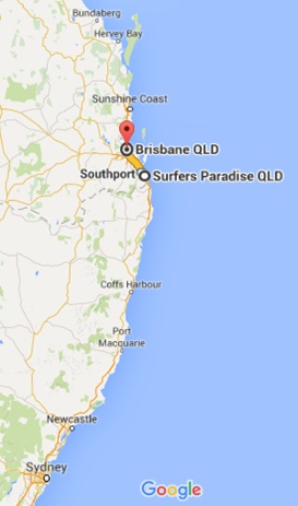 Surfers Paradise to Brisbane