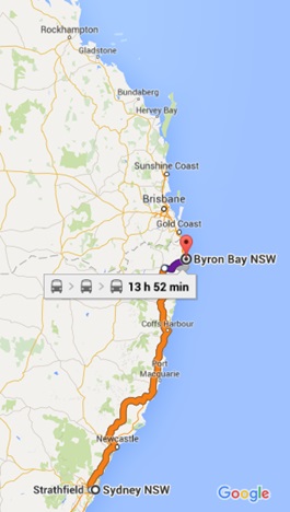 Sydney to Byron Bay