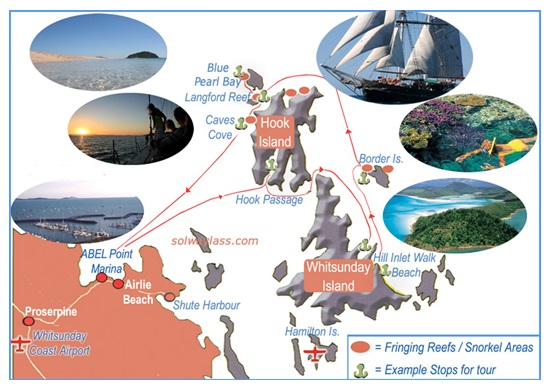 Whitsundays Sailing Route