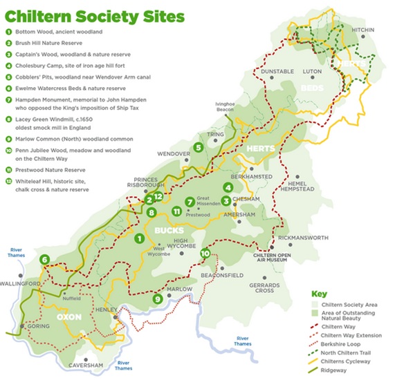 Chilterns Cycleway Chilterns Society Sites