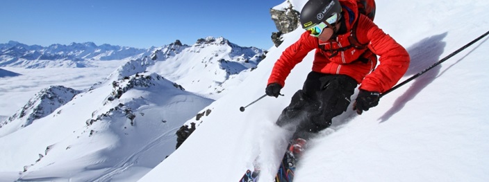 Val Thorens Slopes Advanced Wide Shot