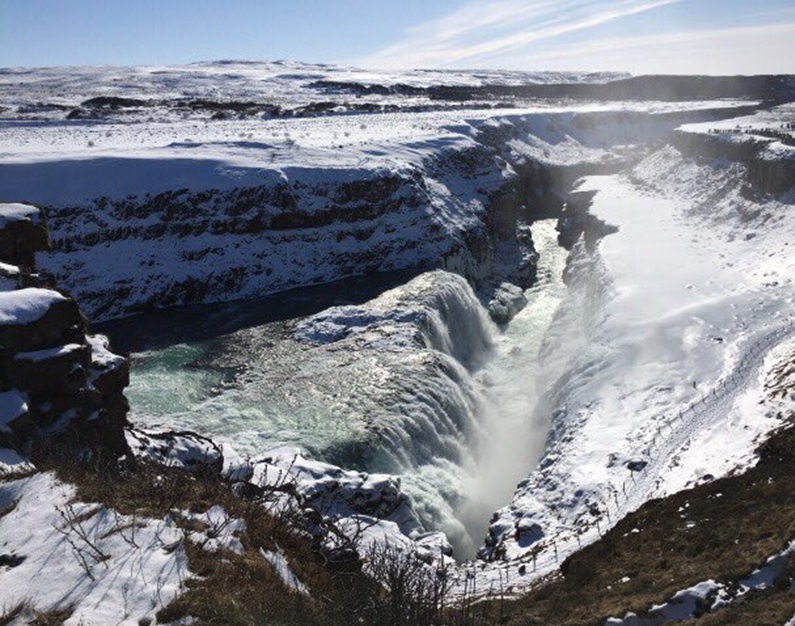 Gullfoss waterfall gorge