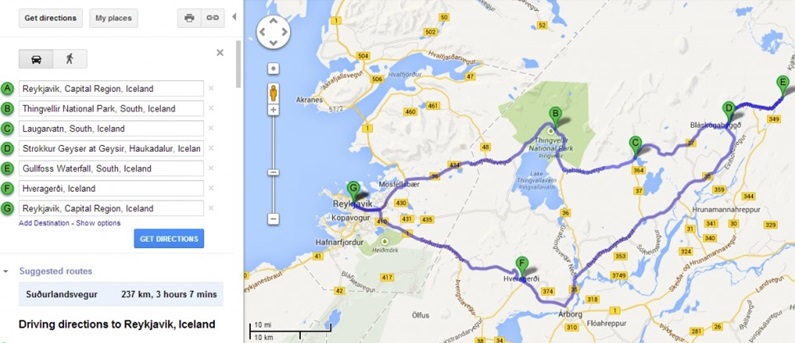 Key spots on the Golden Circle